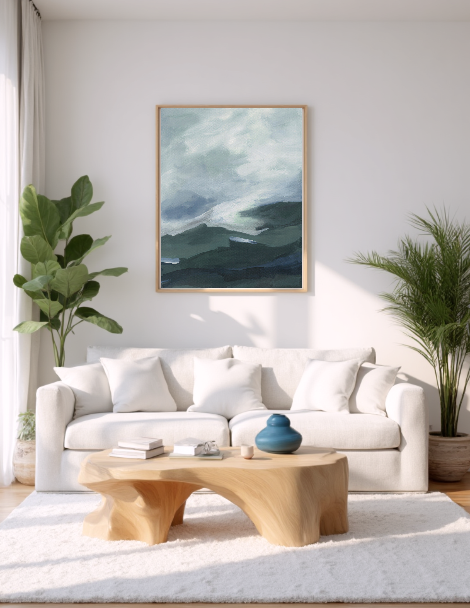 Mist and Memory abstract landscape artwork by Leanne Aroha Mulder