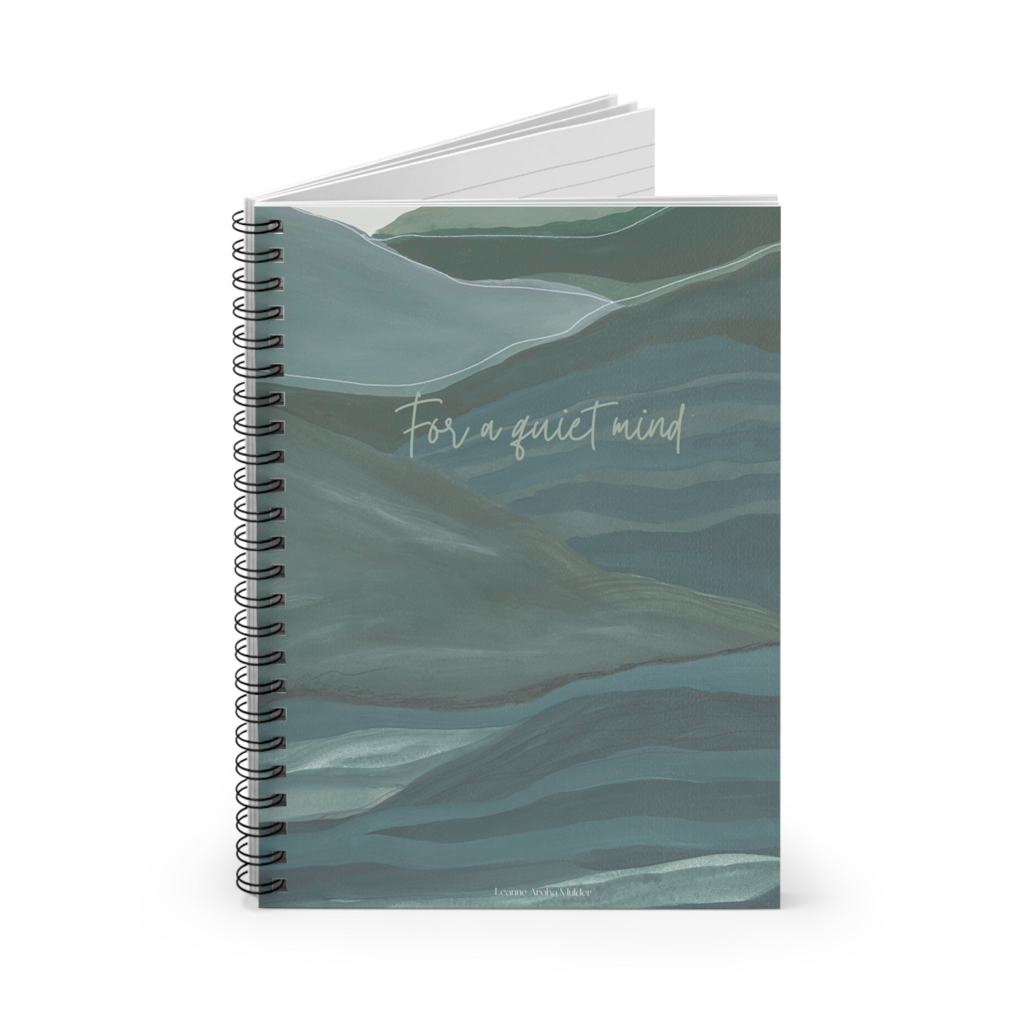For a Quiet Mind - Love is the Land artwork - Spiral Bound Journal